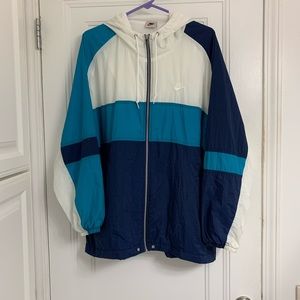 Vintage Nike full zip jacket color block large